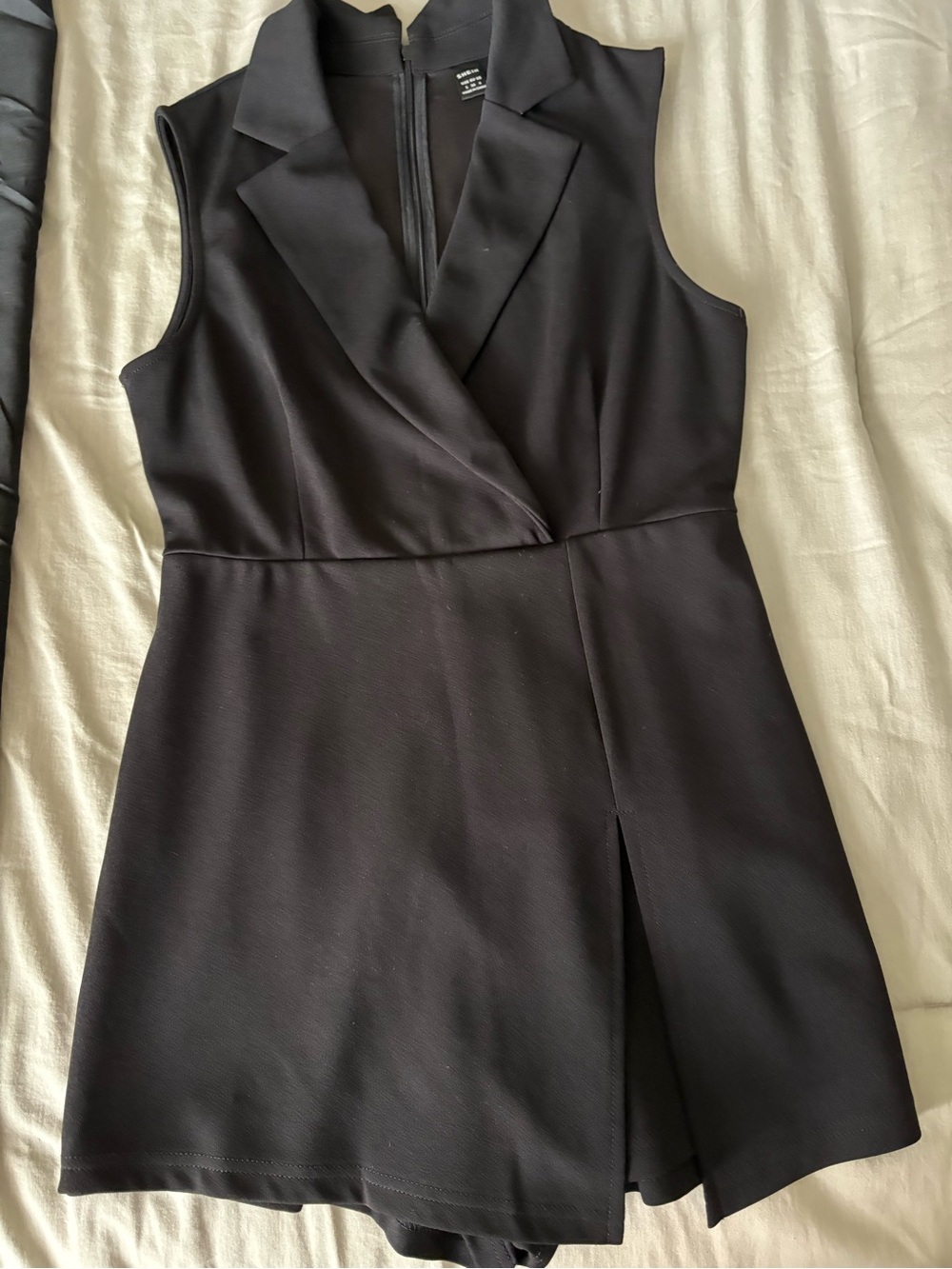 Black Sleeveless Jumper Skort